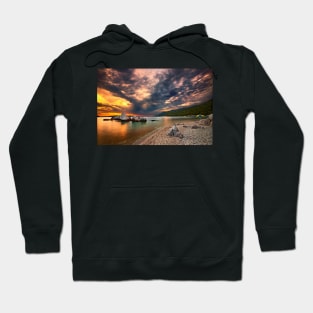 Sunset at Milia beach - Skopelos island. Hoodie